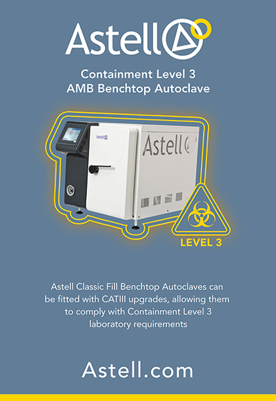 Astell Containment Level 3 AMB Benchtop Autoclave Advert