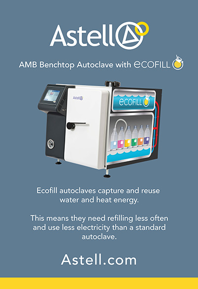 Astell AMB Benchtop Autoclave with Ecofill Advert