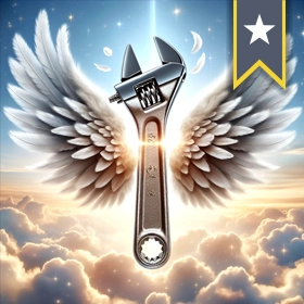 A winged adjustable spanner