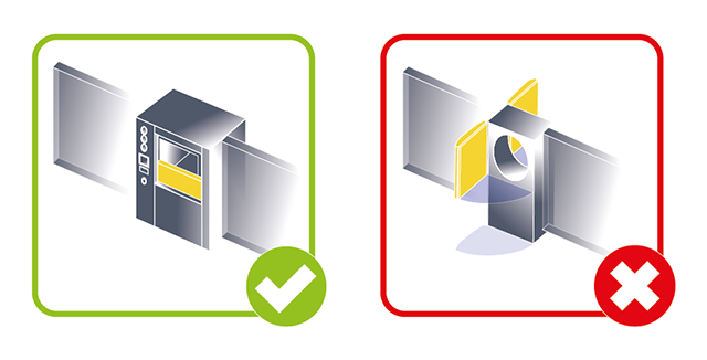 With two doors to contend with, having sliding pneumatic doors saves you lots of space.