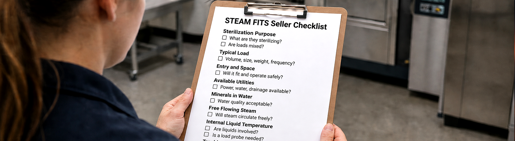A clipboard with the STEAM FITS checklist