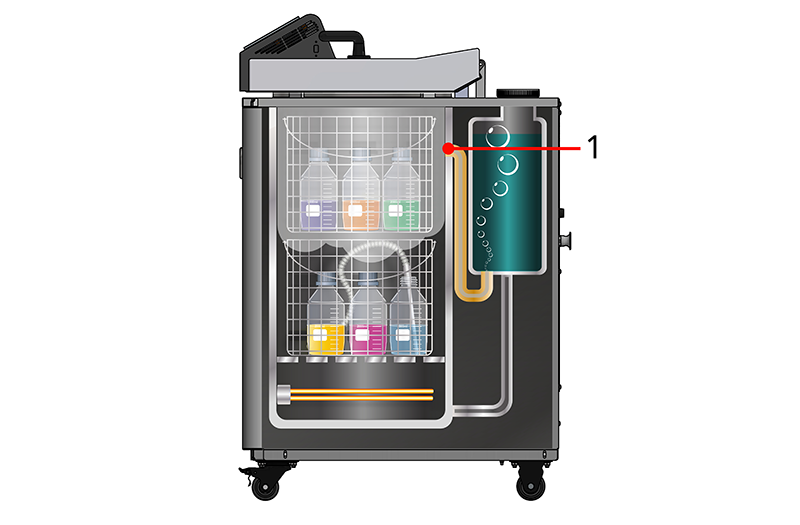 Diagram of capturing steam in the Ecofill autoclave