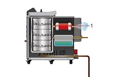 Diagram of Stage 2 - Pre-vacuuming the chamber
