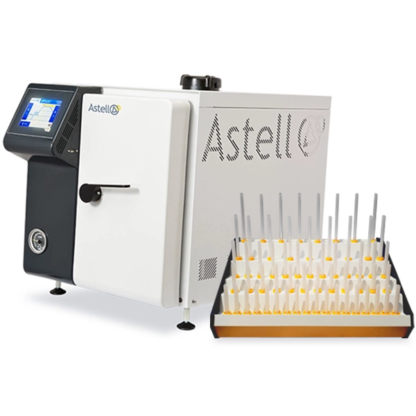 AMB Ecofill Benchtop Autoclave with Nelldorn Glassware Dryer, for faster glassware processing