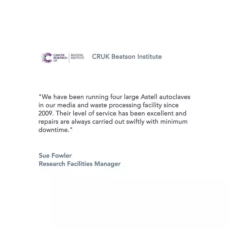 Astell SQUARE autoclave testimonial