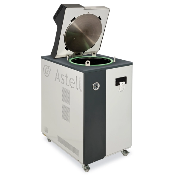 AMA Compact Classic Toploading Autoclave with open door - Side View