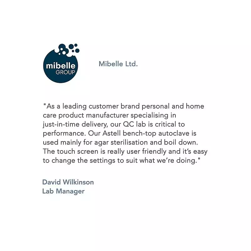 Astell autoclave testimonial