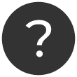 A question mark in blue on a dark grey circle.